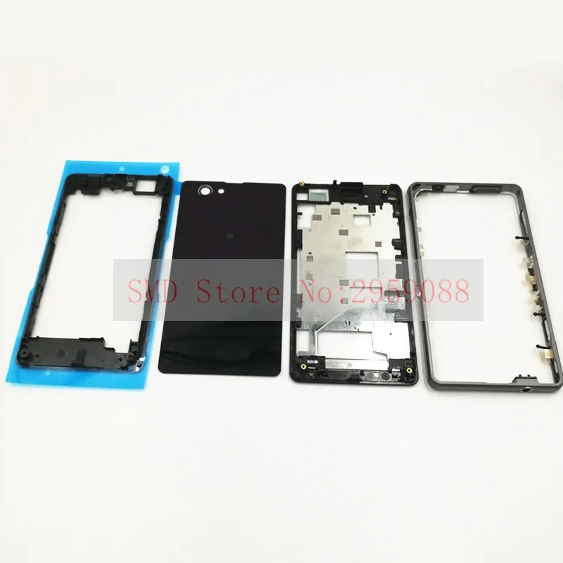 Новый передний корпус с ЖК рамкой для Sony Xperia Z1 Compact mini D5503 M51W + средняя