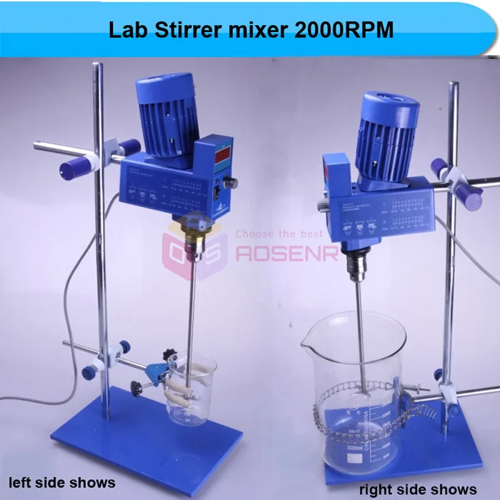 

220V Digital Powerful Lab Stirrer Mixer 2000RPM 20L 0-10000 mPas 120W motor