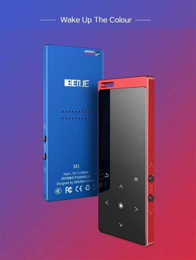 New BENJIE M3 Bluetooth MP4 Player Walkman FM Radio E-Book Reading Voice Recorder Metal Touch Hifi Music Player TF Video Speaker (2)