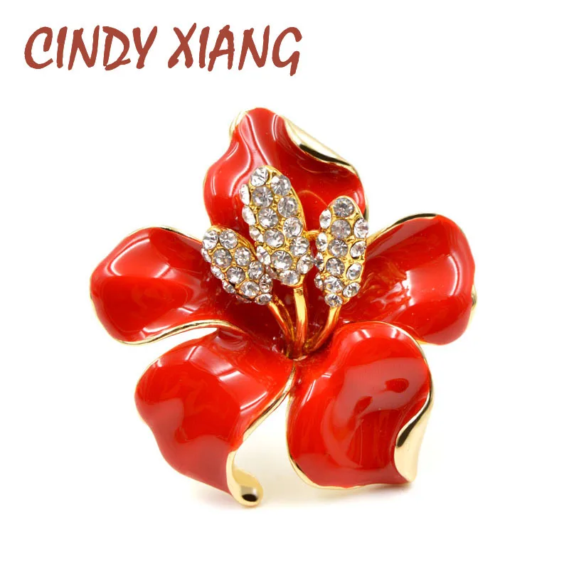 Женская Брошь В Виде Цветка CINDY XIANG золотистая и серебристая брошь с эмалью|flower