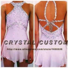 Платья для фигурного катания для девочек, модные новые Брендовые платья для катания на коньках, Детские DR3454