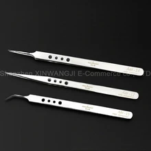 Механик высокой точности Расширенный утолщение с отверстиями противоскользящие тепловыделение Пинцет наконечник зажим для рта и изгиб зажим для рта