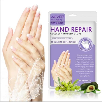 

10pcs ALIVER Soft Hand Mask Moisturizing Silk Skiing Improves Dry Exfoliating Hand Care