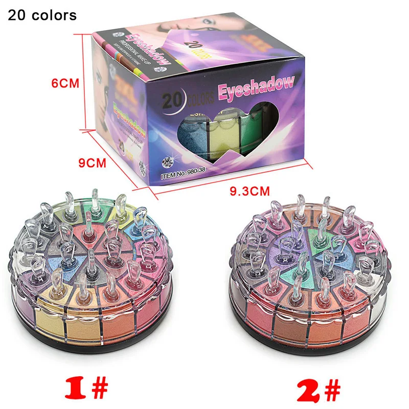

ELECOOL 20 color pigment glitter eye shadow powder palette nude makeup shimmery sexy smokey eyes mineral eyeshadow palette TSLM2