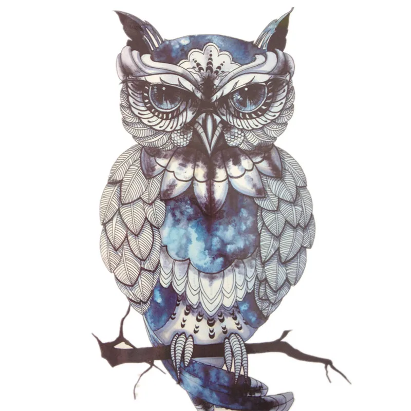 

Blue OWL SO COOL NEW ARRIVAL 21 X 15 CM Temporary Tattoo Stickers Temporary