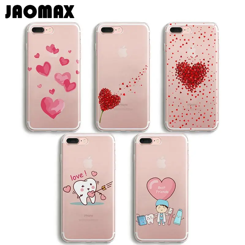 Jaomax милый мультяшный зуб Розовый Любовь Сердце чехол для телефона iPhone Xs Max 6 6S 8 Plus