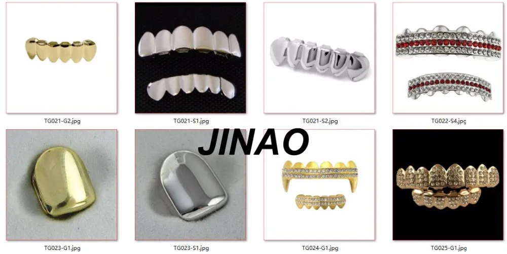 JINAO, новинка, на заказ, золотой цвет, покрытие в стиле хип-хоп, зубы, грильки, колпачки, клыки, верхние и нижние грильфы, вечерние, вампирские зубы