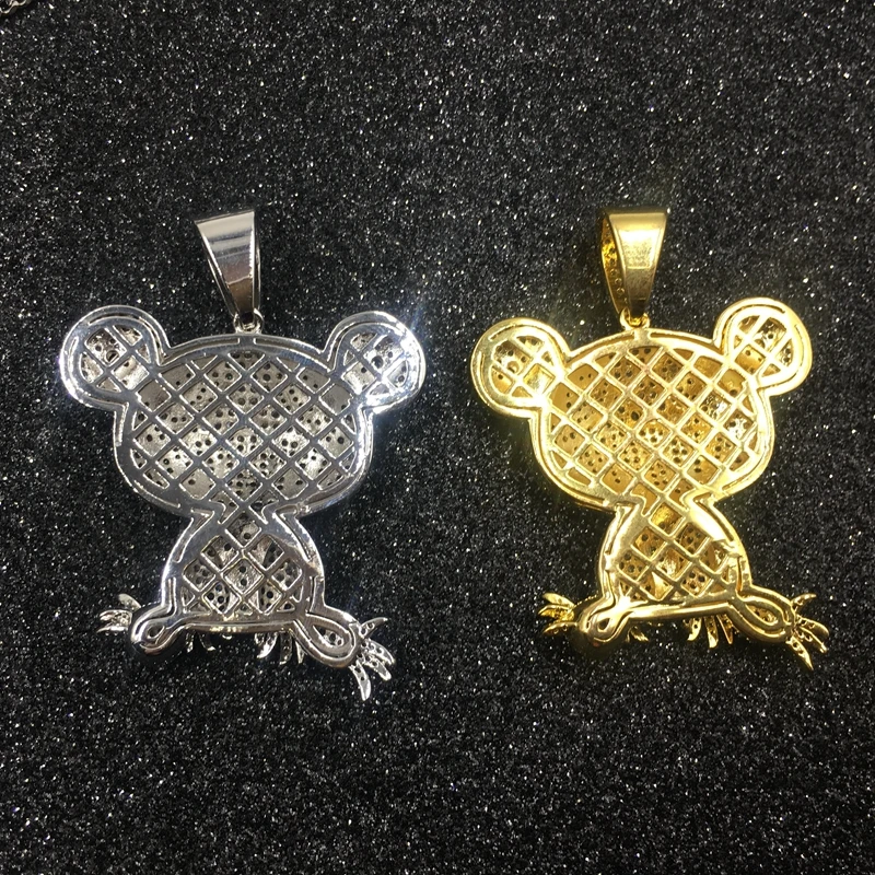 iced out jewelry bling bling frog pendants necklaces (2)