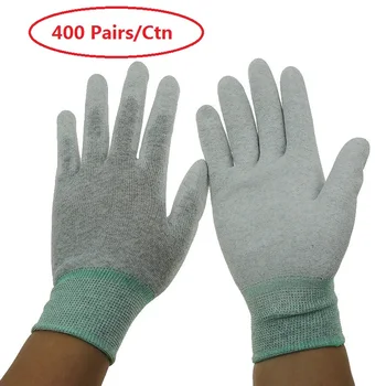 

400 Pairs Antistatic ESD PU Palm Coated Gloves Electronic Working Gloves Safety Gloves ESD Glove Safety