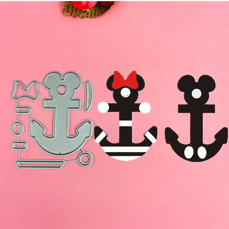 

Minnie Mickey hook Bow Ear Cutting Dies Stencils for DIY Scrapbooking/photo album Decorative Embossing DIY Paper Cards
