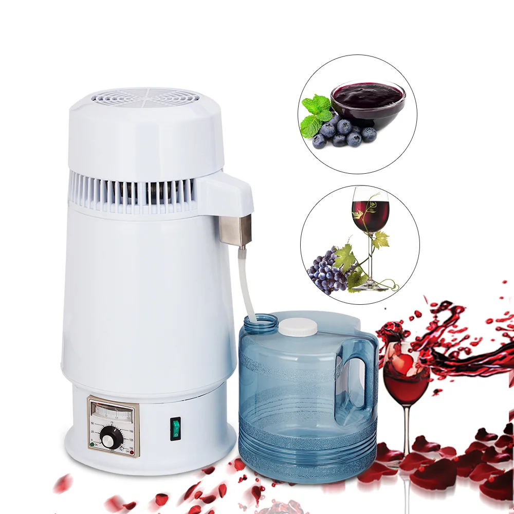 

Dental 4L Household Pure Water Alcohol Distiller Filter Lab Machine Distillation Purifier Boiler Brewing Bottle Jar Moonshine