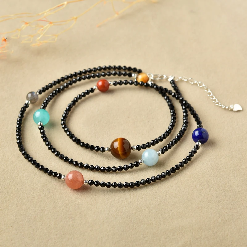 

Black Bracelet Female Models Moonstone Blue Star Hand Crystal Bracelet Gift