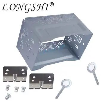 

LONGSHI Hardware Car Stereo Radio Fascia Panel Install Dash Bezel Trim Kit for VW Car Radio DVD Player Mounting Double 2 Din