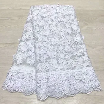 

White Green Peach Blue Nigerian French Lace Fabrics African velvet Tulle Lace Fabric High Quality African Lace Wedding Fabric
