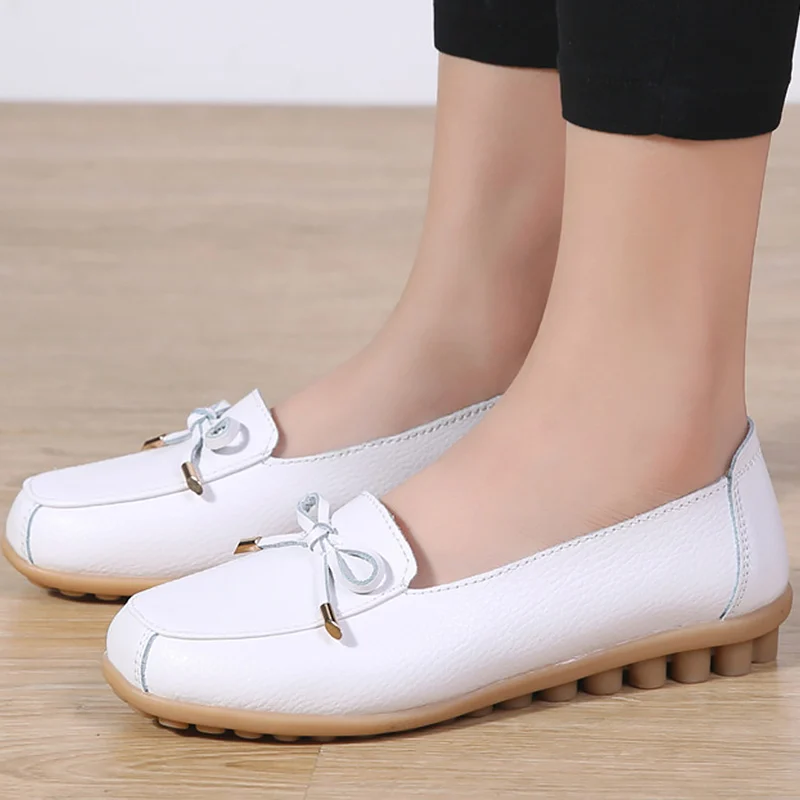 

Large size 41-44 Flats shoes women Butterfly-knot Fashion Ladies flats shoes Comfortable Non-slip Boat shoe woman