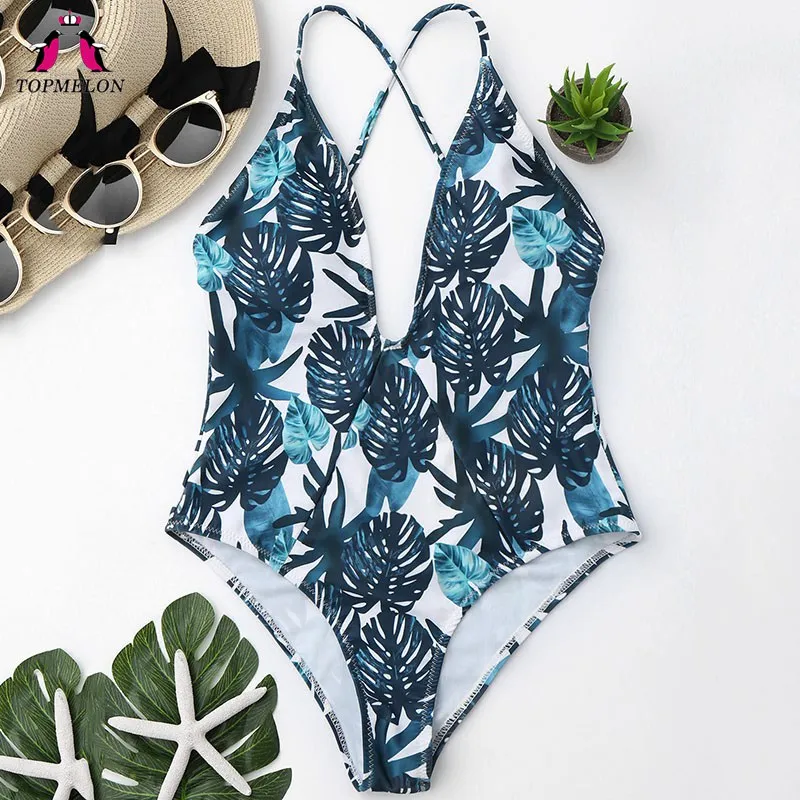 

Topmelon Summer Women One Pieces Swimsuit 2018 Padded Brazilain Swimwear Monokini Bathing Suit Beachwear Zaful Biquini