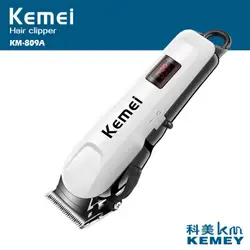 Kemei KM-809A профессиональная машинка для стрижки волос ЖК-дисплей Дисплей доступная перезарядка триммер Стрижка Clipper Резак для укладки