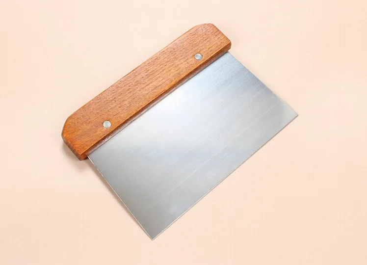 High Quality Rice Rolls Stainless Steel Kitchen Noodle Scraper Blade Wooden  Handle Cutter Slice Chopping Board Scraper - Utensils - AliExpress