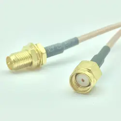 2 шт./лот армированным пластиком SMA Male к внутренний разъем SMA RF коаксиальный проходной обжимной разъем RG316 коаксиальный кабель джемпер
