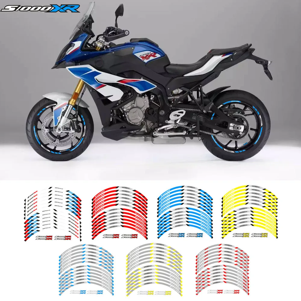

New high quality 12 Pcs Fit Motorcycle Wheel Sticker stripe Reflective Rim For BMW S1000XR