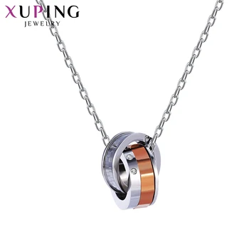 

Xuping Fashion Romantic Couple Pendant Necklace With Stainless Steel Jewelry for Wonen Valentine's Day Jewelry Gift M45-40055