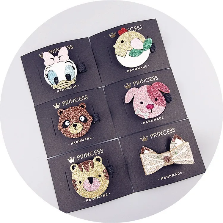 

1 PCS New Cartoon Cute Handmade Sequin Cat Girls Hairpins Children Hair Accessories Princess Headwear Kids Hair Clips