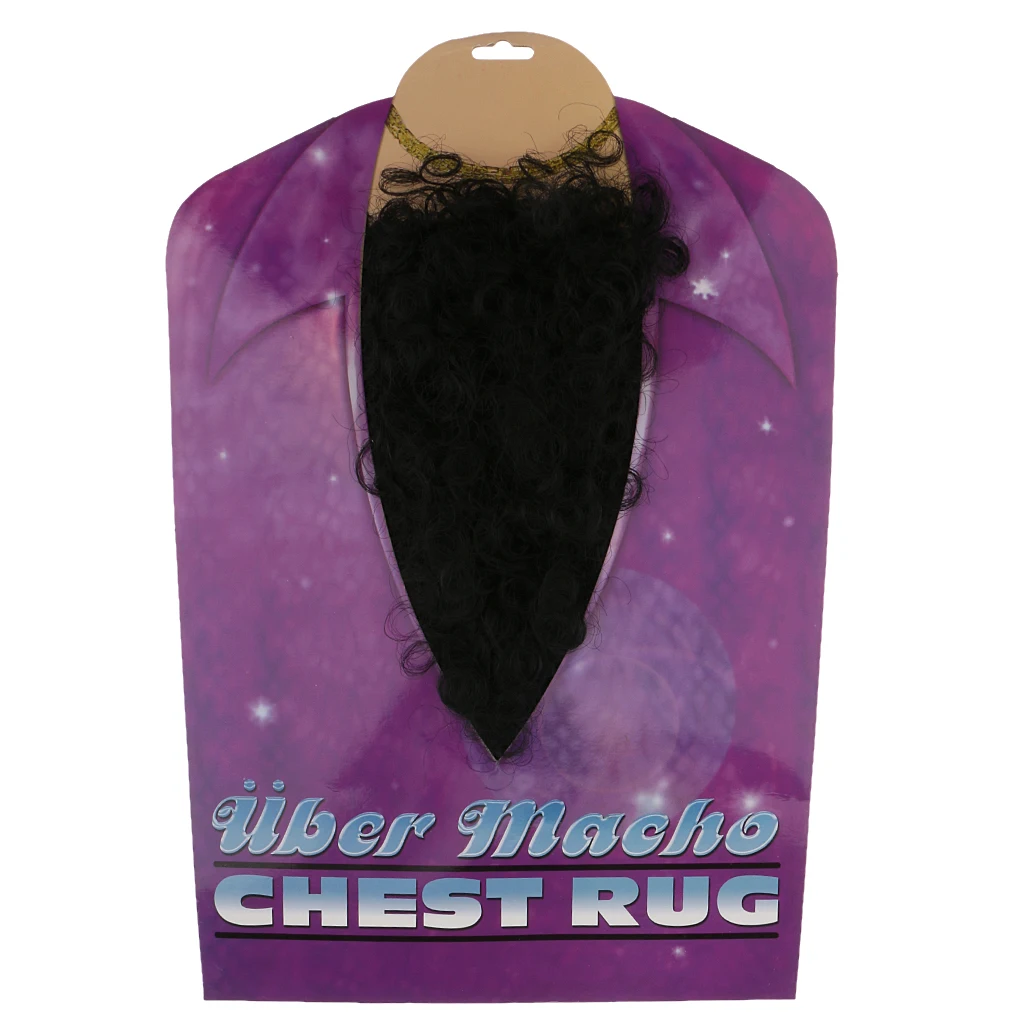 Novelty Chest Hair Curly Wig Mens Costume DIY Decor Fancy Dress Cosplay Hen Night Party Photo Prop Decoration  Accessories