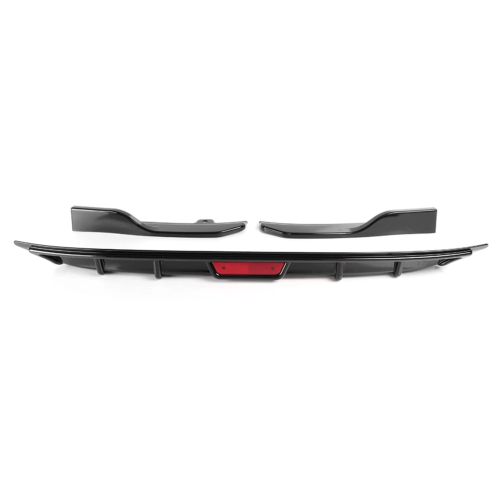Автомобильный задний бампер спойлер заднего крыла для Honda Accord 10th 3 шт./компл. глянцевый черный ABS дверные ручки протектор