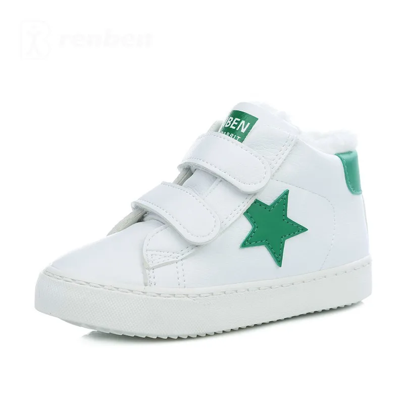 

2018 Winter Kids Shoes For Girl Artificial Leather Child Cotton-padded Shoes Boys Plus Velvet Warm Kids Children Winter Boots