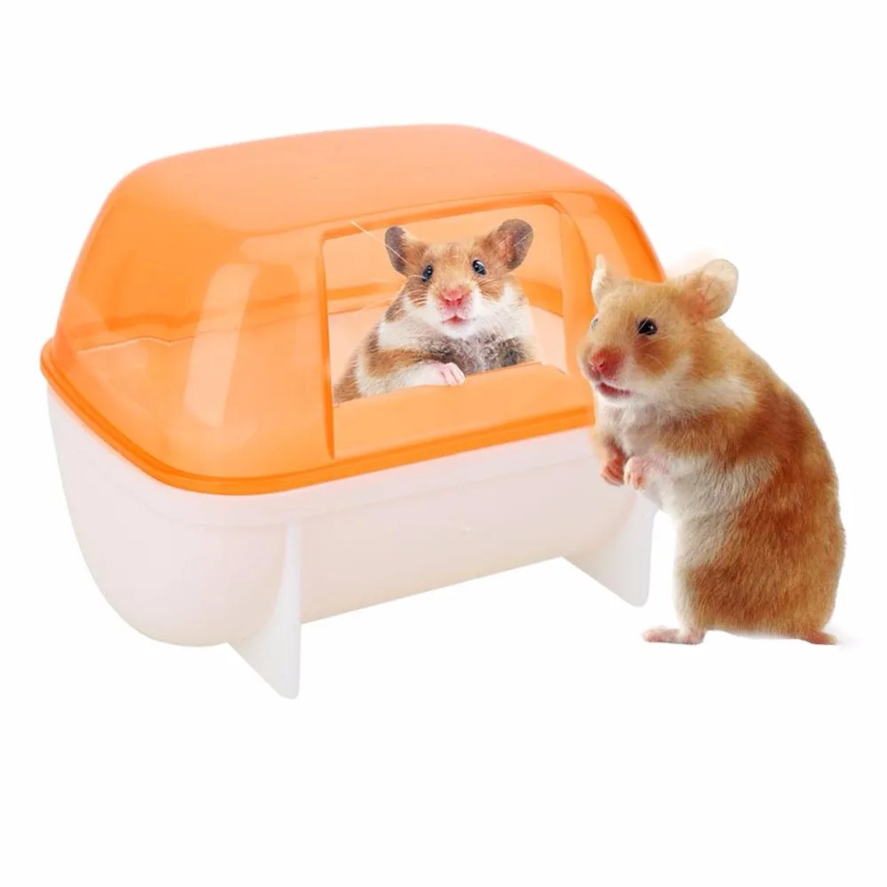 Hamster Small Pet Bathroom Bath Sand Activity Room Sauna Toilet Bathtub
