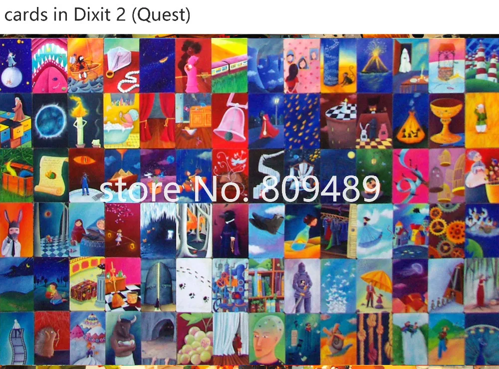 Dixit 6+ 7+ 8+ 9 настольная игра для детей, Обучающие 336 карточки, деревянные игрушки кролики для семьи, вечерние, забавные русские и английские карточки, игра