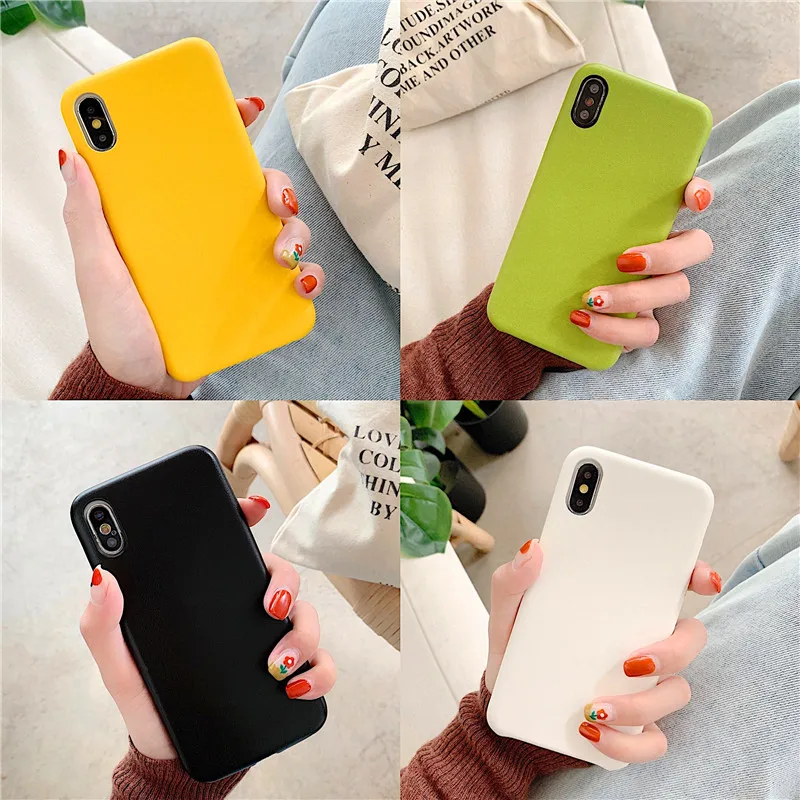 

Couple PU Leather Pattern Phone Case for iphone 7 8 6 6s plus Case candy color Soft Back Cover For iphone X xs max XR Case