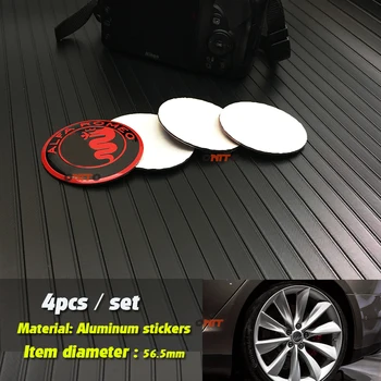 

4pcs/lot 56.5MM Auto accessories decals 56mm Alfa Romeo car Wheel Center Hub Cap Wheel Dust-proof Badge emblem stickers 100% new