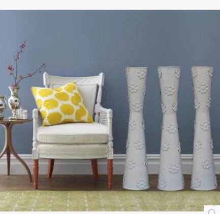 

White vase The ground vase Europe type restoring ancient ways of high-grade vase, wrought iron vase