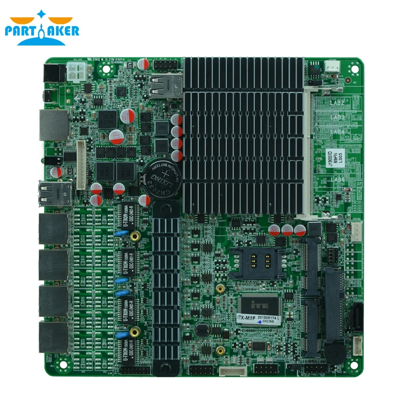 4*82583V Quad Core J1900 Processor Industrial Firewall Motherboard with support WIFI 3G USB COM