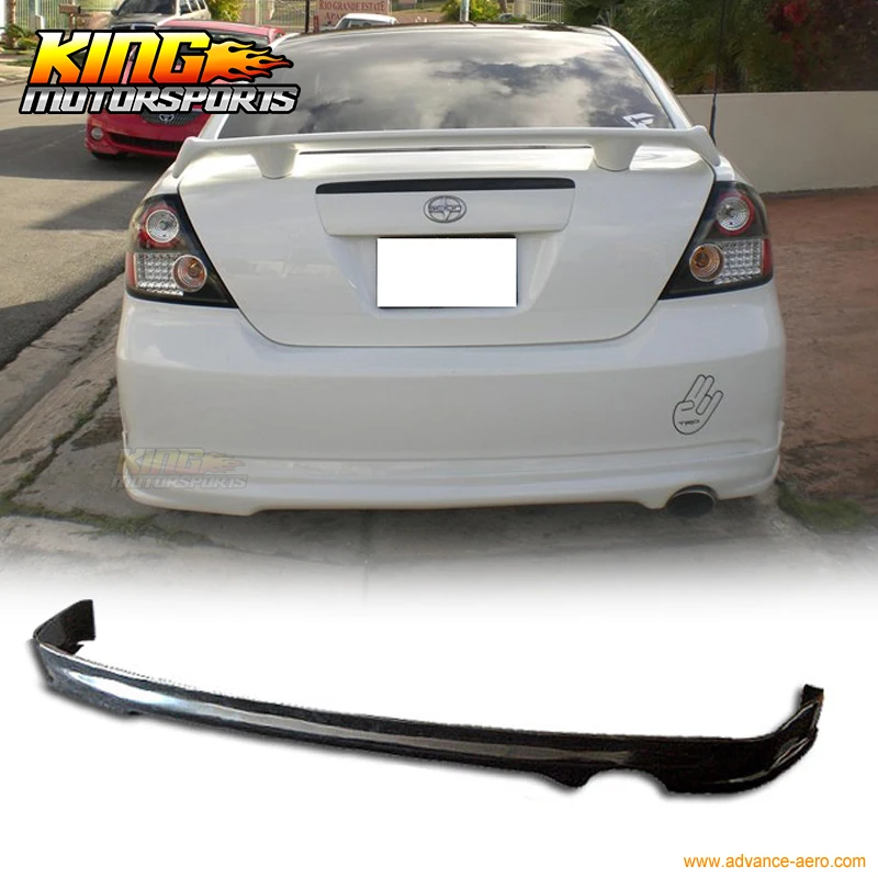 For 2005 2007 2008 05 08 Scion tC Black Poly Urethane Rear Bumper Lip