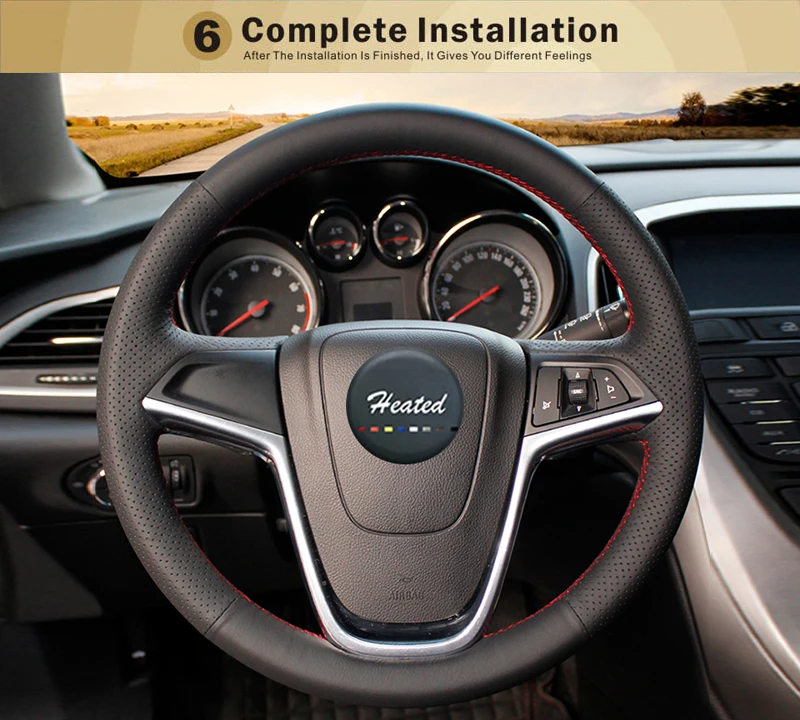 braid on the steering wheel cover for Buick Excelle XT GT Encore Opel Mokka 