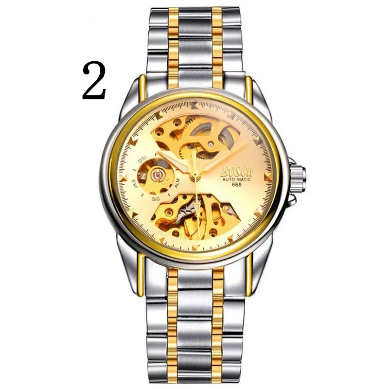 

wu's Explosion models gold watch calendar steel belt men's watch 2018 gift table 336#