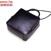 Dower me Original designer leather summer shoulder Messenger female handbag simple leather handbag mini retro small handmade bag