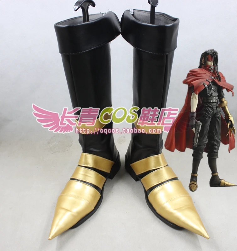 

FINAL FANTASY VII Vincent Valentine Cosplay Shoes Boots Custom Made 0589