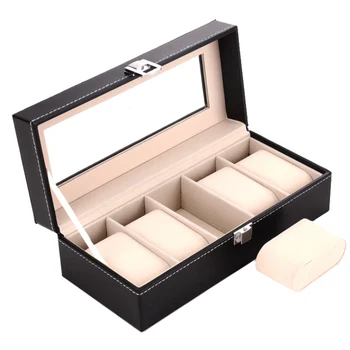 

5 Grids Handmade Watch Box Clock Box Time Box Watch Case for Watch Holding