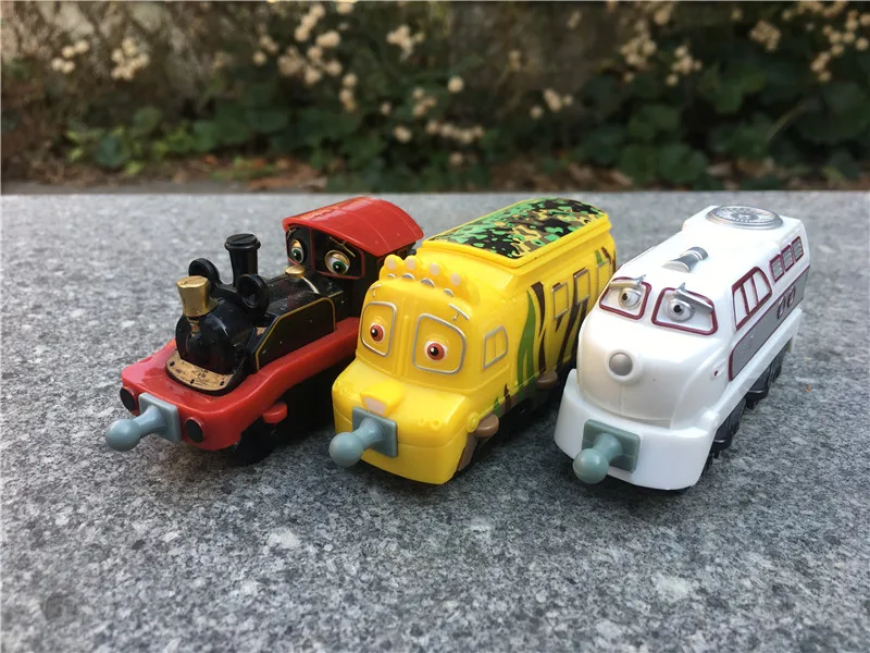 

Takara Tomy Chuggington Trains Chatsworth/Mtambo/Old Puffer Pete 3pcs Toy Cars Set New No Package