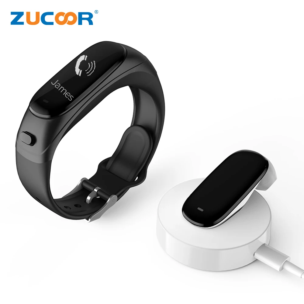 

ZUCOOR Smart Bracelet Bluetooth Headphone Pressure Meter Monitor Cardiaco Pulsometer Pulse Rastreador Pulsera Pk Xaomi Xiomi