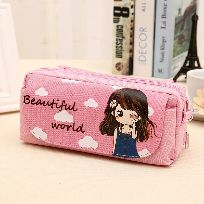 Em Kawaii Girl Pencil Bag Pen Pouch 