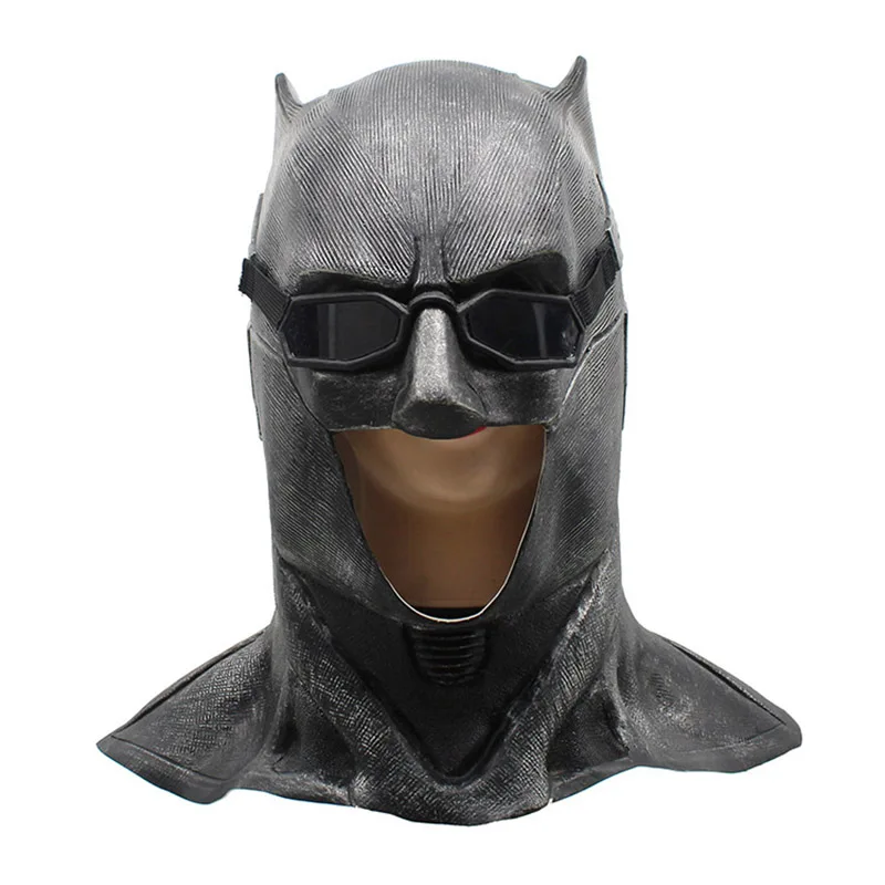 

Adult Justice League Latex Batman Mask Cosplay Superhero Bruce Wayne Movie Party Masks Helmet Ball Props Costumes