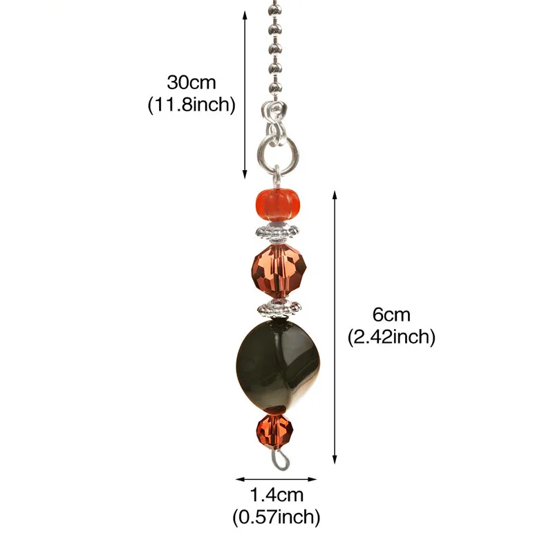 Вентилятор Тяговая цепь декоративное расширение 12 дюймов свет Тяговая цепь набор серебряного оттенка Цепи Подвеска «Бейсбол» для Потолочная люстра с вентилятором лампа