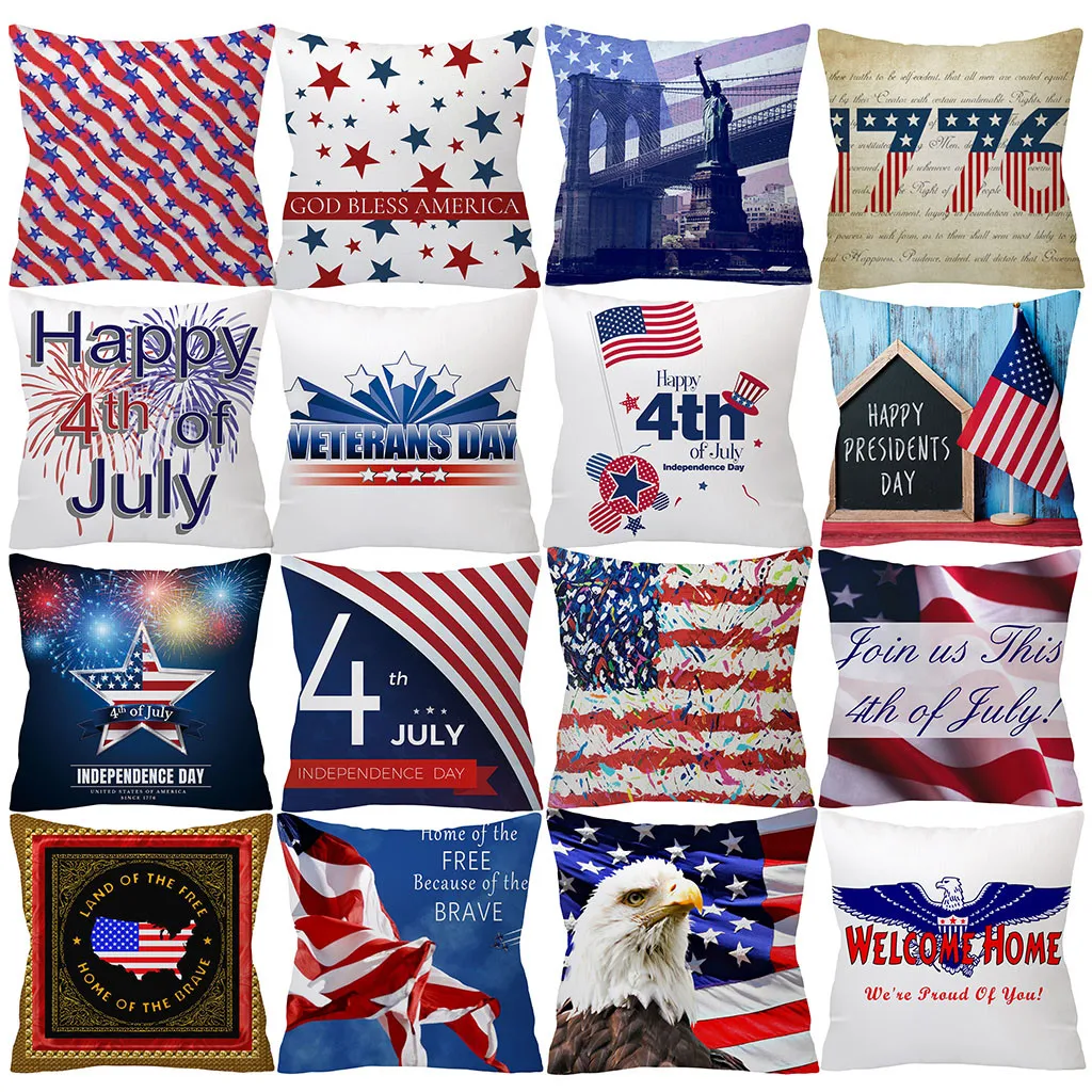 

Independence Day 4th Of July Pillow Cover Home Pillow Case funda almohada pillowcase yastık kılıfı poszewka