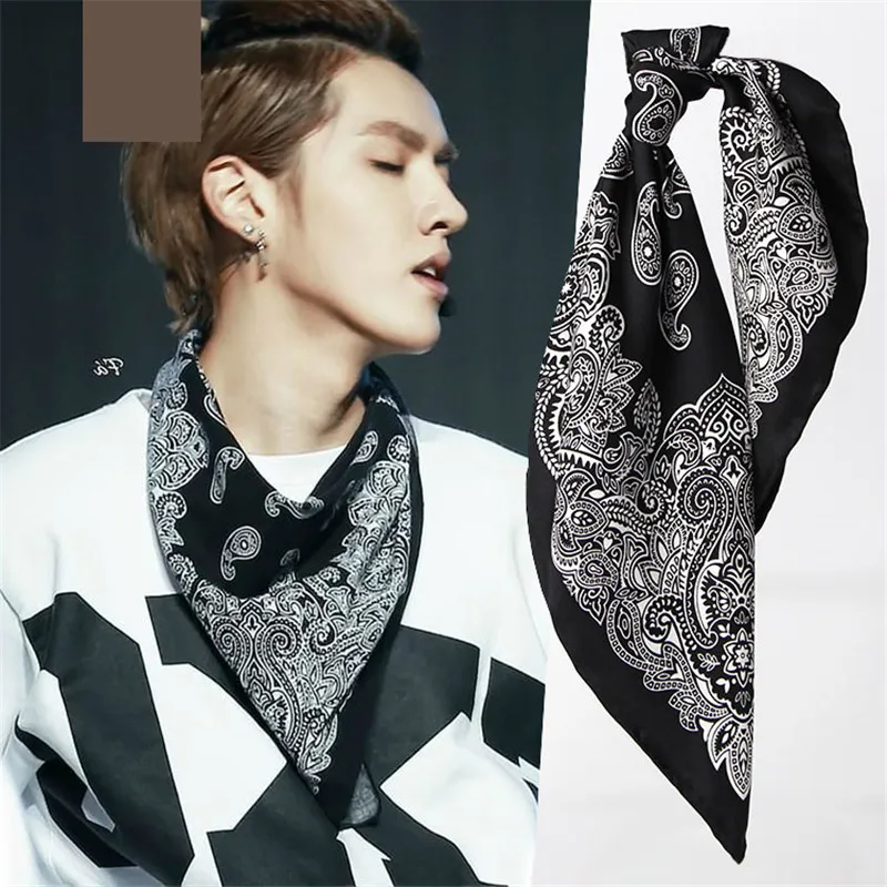 

Luxury Brand Twill Silk Scarf For Women Cashew Print Scarfs Female Neckerchief 55*55cm Square Neck Wraps Scarves For Ladies