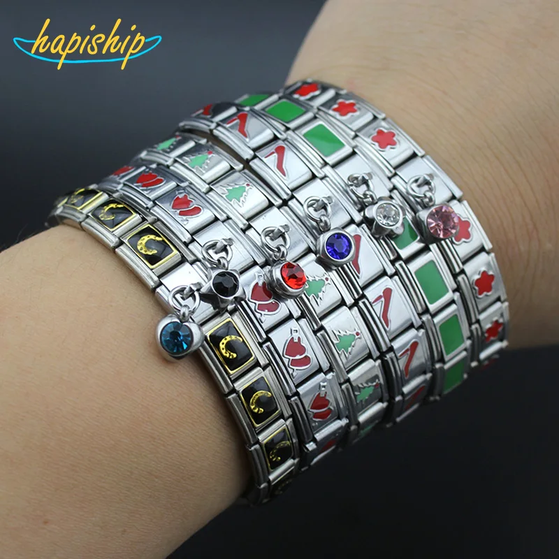 

Hapiship Women's Jewelry 316L Stainless Steel Red Flower Heart High Heels Tree Bracelet Bangle Girlfriend Lover Wife's Best Gift