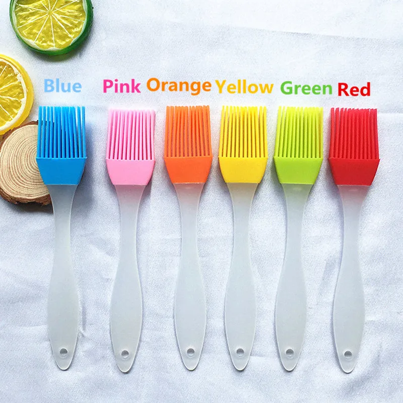 1 Pcs Portable Silicone Oil Brushes Baking BBQ Basting Brush Pastry Oil Brush Kitchen Baking Honey Oil Barbecue Tool Gadgets